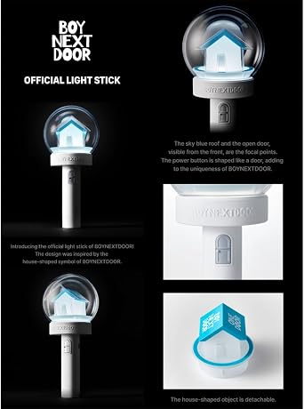 BOYNEXTDOOR Official LightStick + 6 بطاقات صور رسمية و3 مجموعات بطاقات صور إضافية