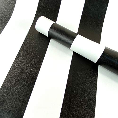 REDODECO White Black Striped Wallpaper Peel Stick Table Covering Cabinet Dresser Drawer Door Wardrobe Decorative Vinyl 17.7inch by 118inch