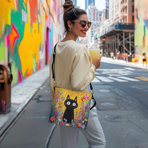 Image of HUGS IDEA Boho Bags for Women Leather Handbag Shoulder Bucket Crossbody Purse