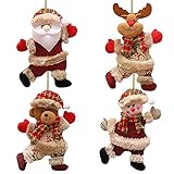 🦌 【Vintage y rústico】 Nuestros lujosos adornos navideños con un toque de hojas de acebo rojo y verde de moda indican una especie de festival para agregar interés visual a la escena estacional y animar las decoraciones navideñas con colores vibrantes. Haz que tu espacio sea vintage y añade un toque festivo.