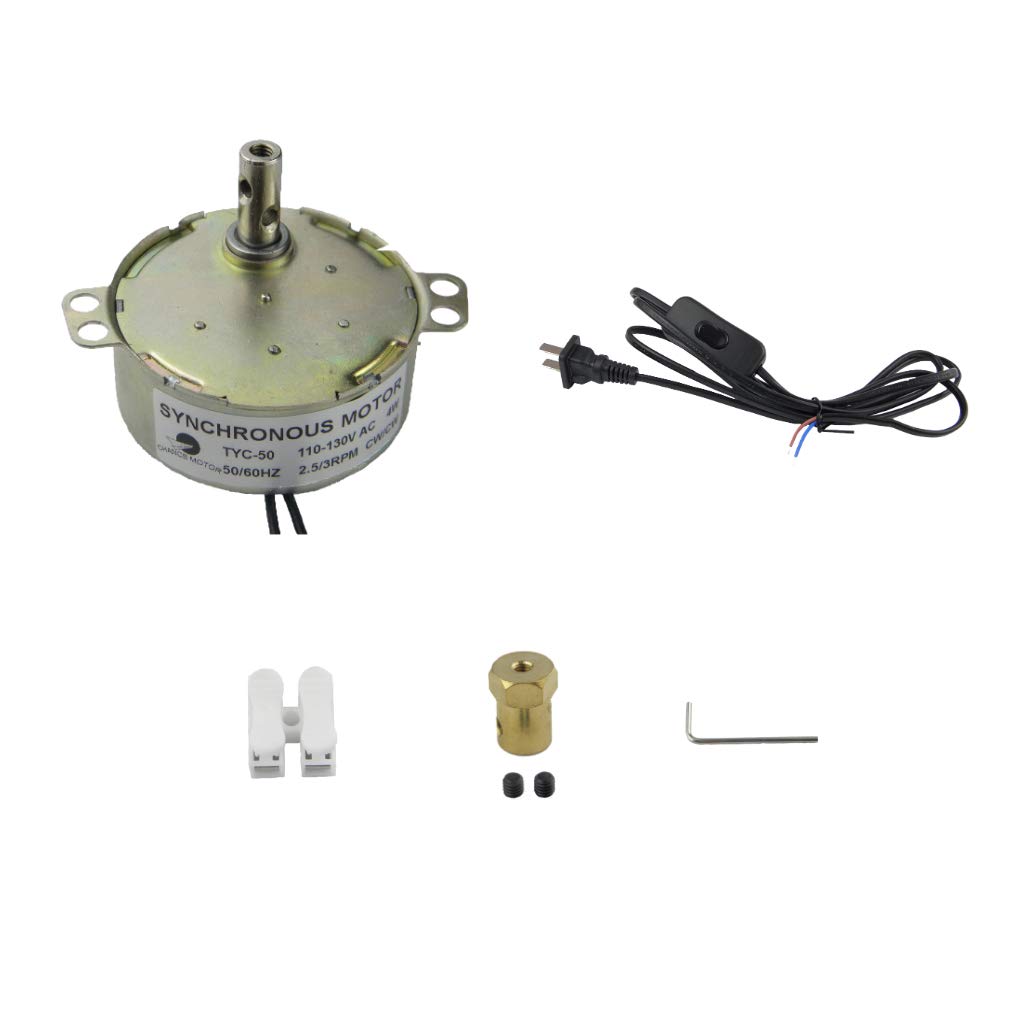 Amazon.com: CHANCS Synchron Motor Electric 110V TYC-50 2.5-3RPM