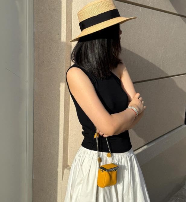 Small Coin Key Purse Mini Crossbody Chain Box Bag Niche Design Cute Leather Versatile Summer (A)4