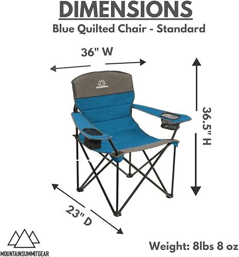 Miniatura 3 de MOUNTAIN SUMMIT GEAR Caddis Sports - Silla de camping estándar acolchada con asiento y respaldo acolchados para campamento, senderismo, mochilero,