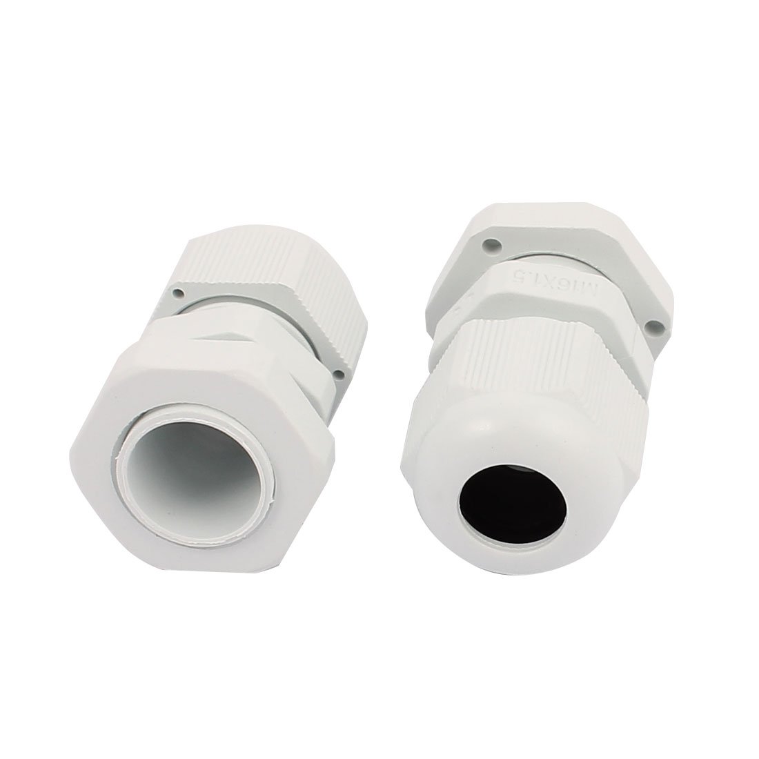 Aexit M16 x Electrical Boxes, Conduit & Fittings 1.5 Waterproof IP68 Safety Nylon Cable Gland Connector Joints Conduit Fittings White 8pcs
