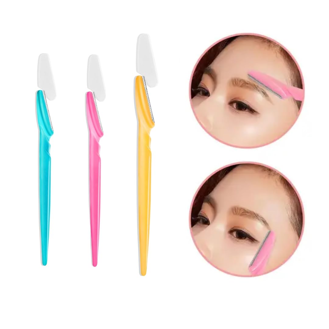 6 piezas de maquinilla de afeitar de cejas para mujeres y hombres, recortadora de cejas facial, moldeador de vello facial