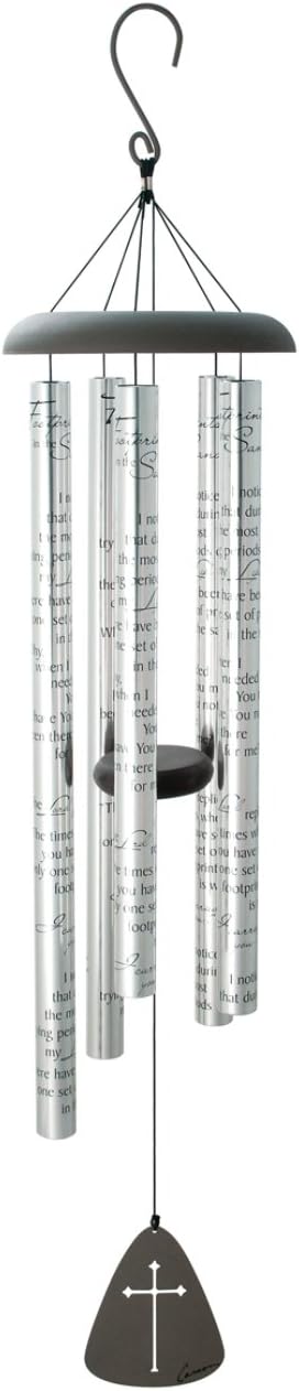 Carson Home Accents Sonnet Wind Chime, 44-Inch, Footprints in the Sand 44-Inch Footprints in the Sand