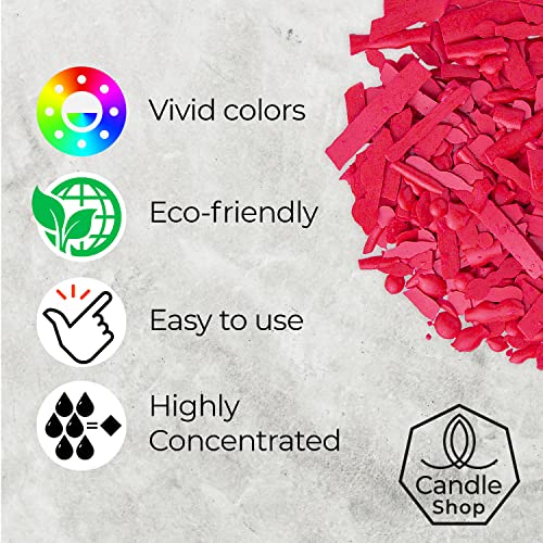 Image of Candle Shop - Bright Pink Color 2 oz- Dye Chips for Making Candles - Candle Wax Dye - A Great Choice of Colors