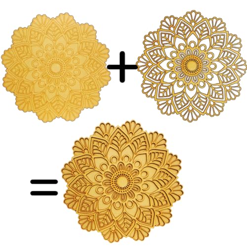 Image of Mandala Art Kit for Adults and Kids | DIY 3D Mirror Wall Decor Kit Inspired by Lippan Art | Complete Craft Kit with Materials | Handmade Art and Craft Gift for Girls Boys | Home Decoration