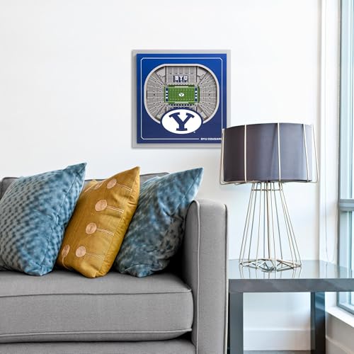 Image of YouTheFan Officially-licensed NCAA Stadium Series 3D Wall Art - multi-layer team stadium replica, detailed sports fan gift, indoor decor