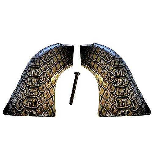 Premium Grips Compatible Replacement Grips fit Heritage Arms Rough Rider Solid ABS HD Image of a Black Snake UV Printed Grips - Premium Gun Grips