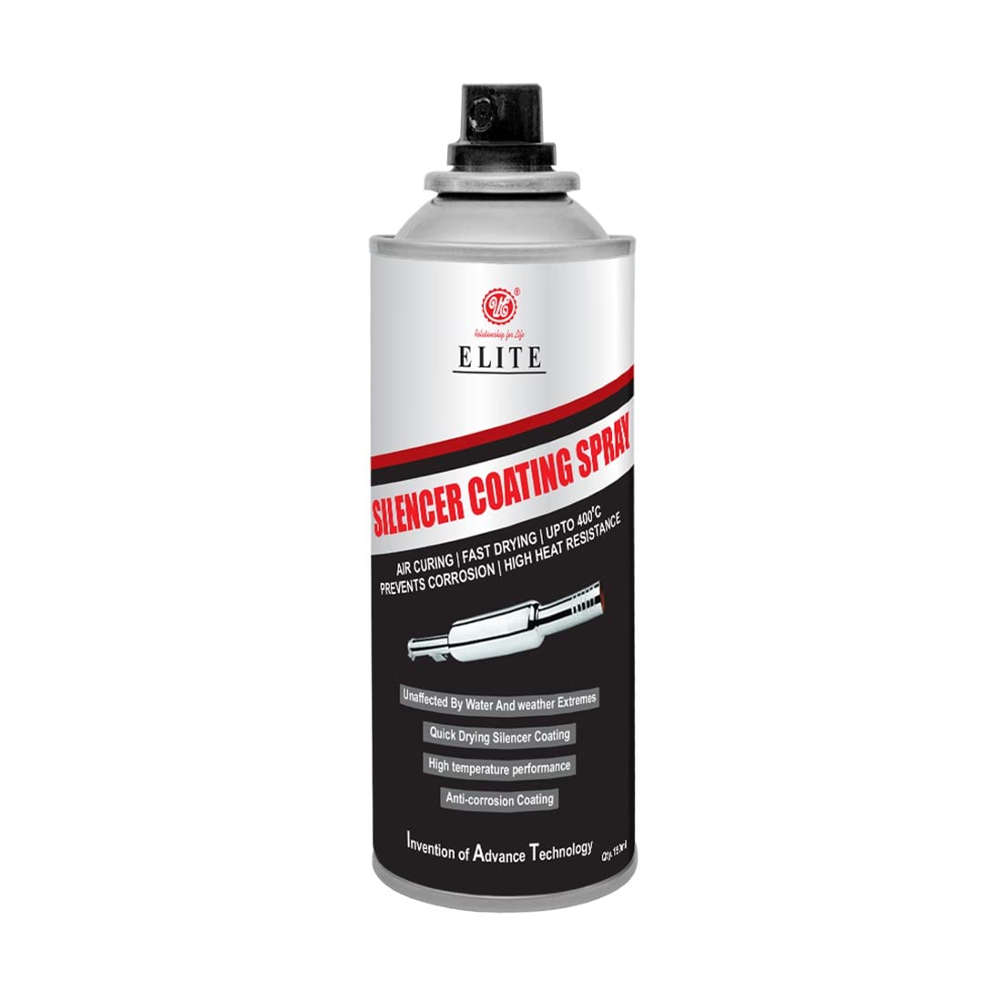 UE Elite Silencer Coating Spray 150ml Heat Resistant Silver Color Gloss