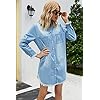 Women-Denim-Shirt-Dresses-Long-Sleeve-Distressed-Jean-Dress-Button-Down-Casual-Tunic-Top Zilcremo Women Denim Shirt Dresses Long Sleeve Distressed Jean Dress Button Down Casual Tunic Top Lightblue L