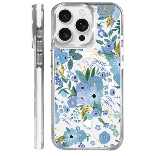 Coque iPhone 15 Pro transparente fleurie VisEnt antichoc MagSafe