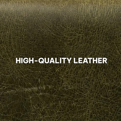 Image of Strutt Crushed Textured Genuine Leather Batua Wallet for Men & Women | Handcrafted Olive Green Leather Cash & Card Holder | Snap Button Closure | Compact Ethnic Money Pouch