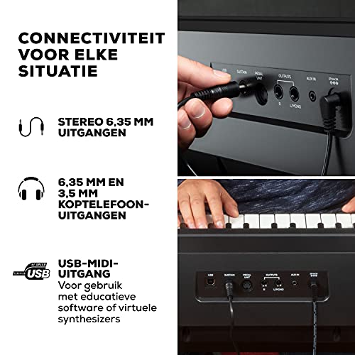 Alesis Recital Grand – Digitale piano met 88 gewogen toetsen van volledig formaat met gegradeerde hameractie, 16… - Image 7