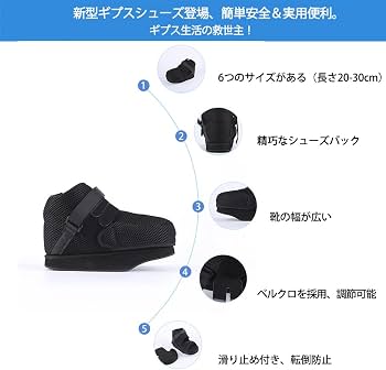 Amazon.co.jp: [AOIREMON] ギプスシューズ つま先カバー付キ 片足1足