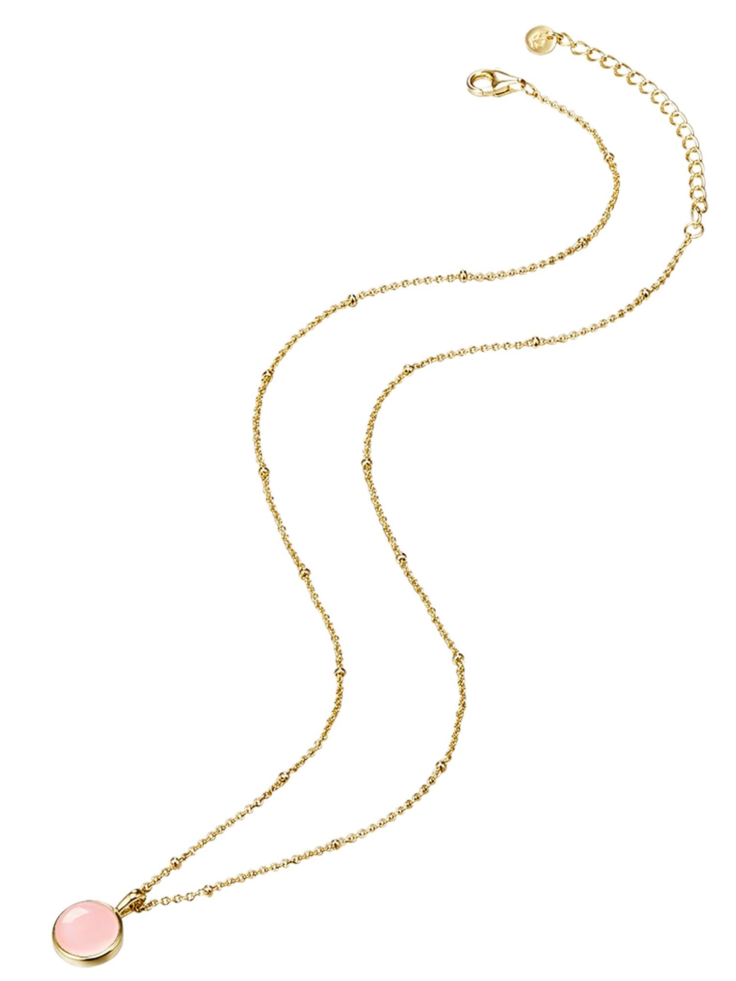 Glanzstücke Damen Halskette 925/- Sterling Silber mit Edelstein-Anhänger