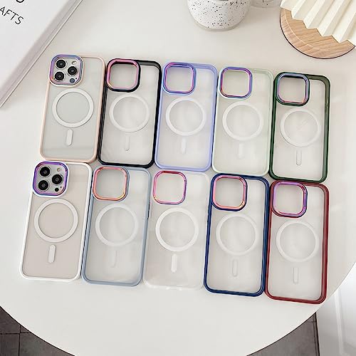 Coque de téléphone transparente magnétique iPhone 12 Pro violette acrylique - 2