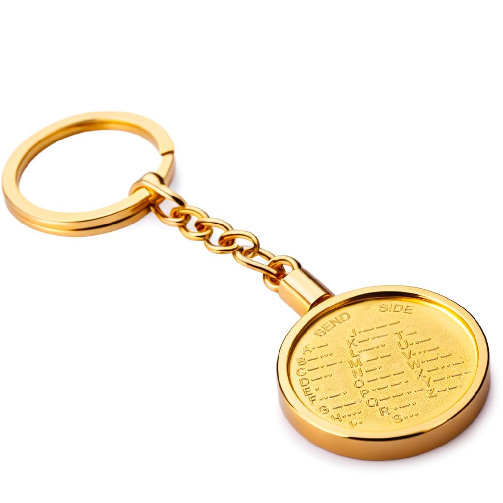 CW Morse Code Commemorative Coins? Morse Code Coin Explore The Learn in Entertainment of Encryption Language and Games Pocket Token Chips (with Ring)