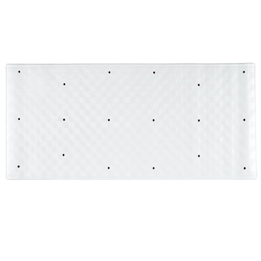 Aqualona Roman, White Aqualona® Luxury Bath Mat, Anti-Mould Non-Slip Bathtub Mat – Textured Surface, Suction Cups – 74 X 34Cm