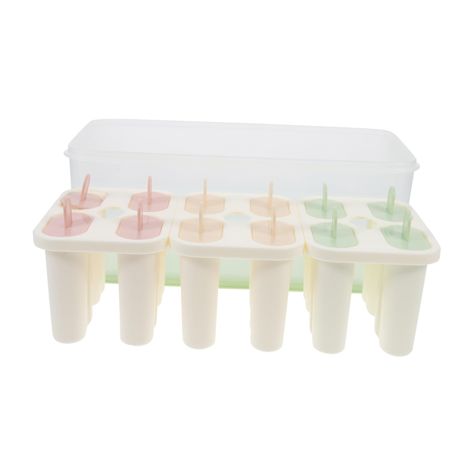 Stampo per Ghiaccioli Fai da Te Coperchio, Set in Pp Facile da Sformare, Capacità 3,3l, per Uso Domestico e Amici Appassionati di Gelato