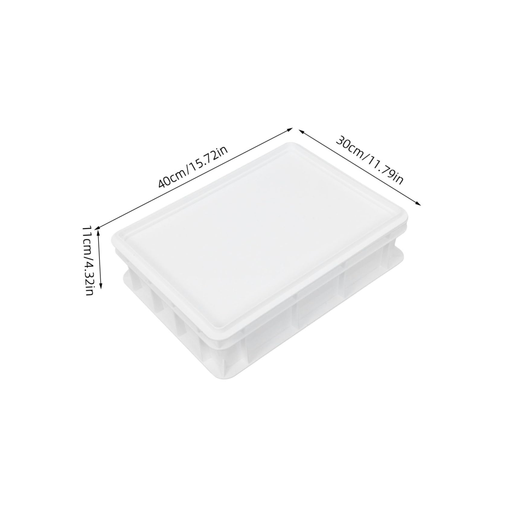 DECHOUS Stackable Pizza Dough Proofing Box Plastic Container for Efficient Food Storage for Home and Commercial Use with Lid Space Saving Design