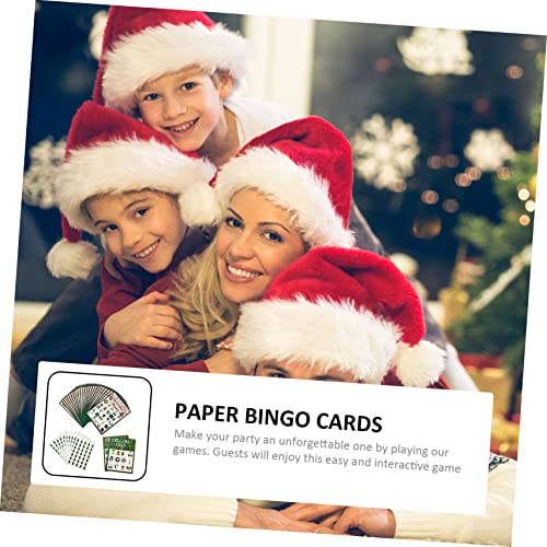 TOYANDONA 1 Jeu Carte De Bingo Jeu Cartes De Bingo De Noël Jeu De Bingo De Fête De Noël Fournitures De Cotillons Cartes De Bingo De Fête De Noël Zhang Bin Papier Enfant Portable – Image 8