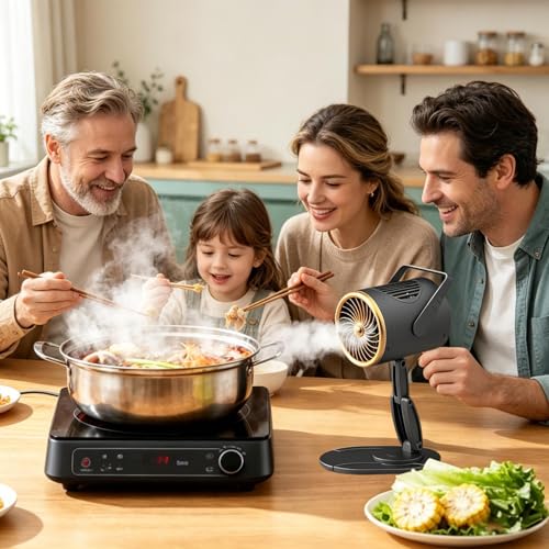 Hotte portable pour cuisine rechargeable - hotte de table réglable - 3