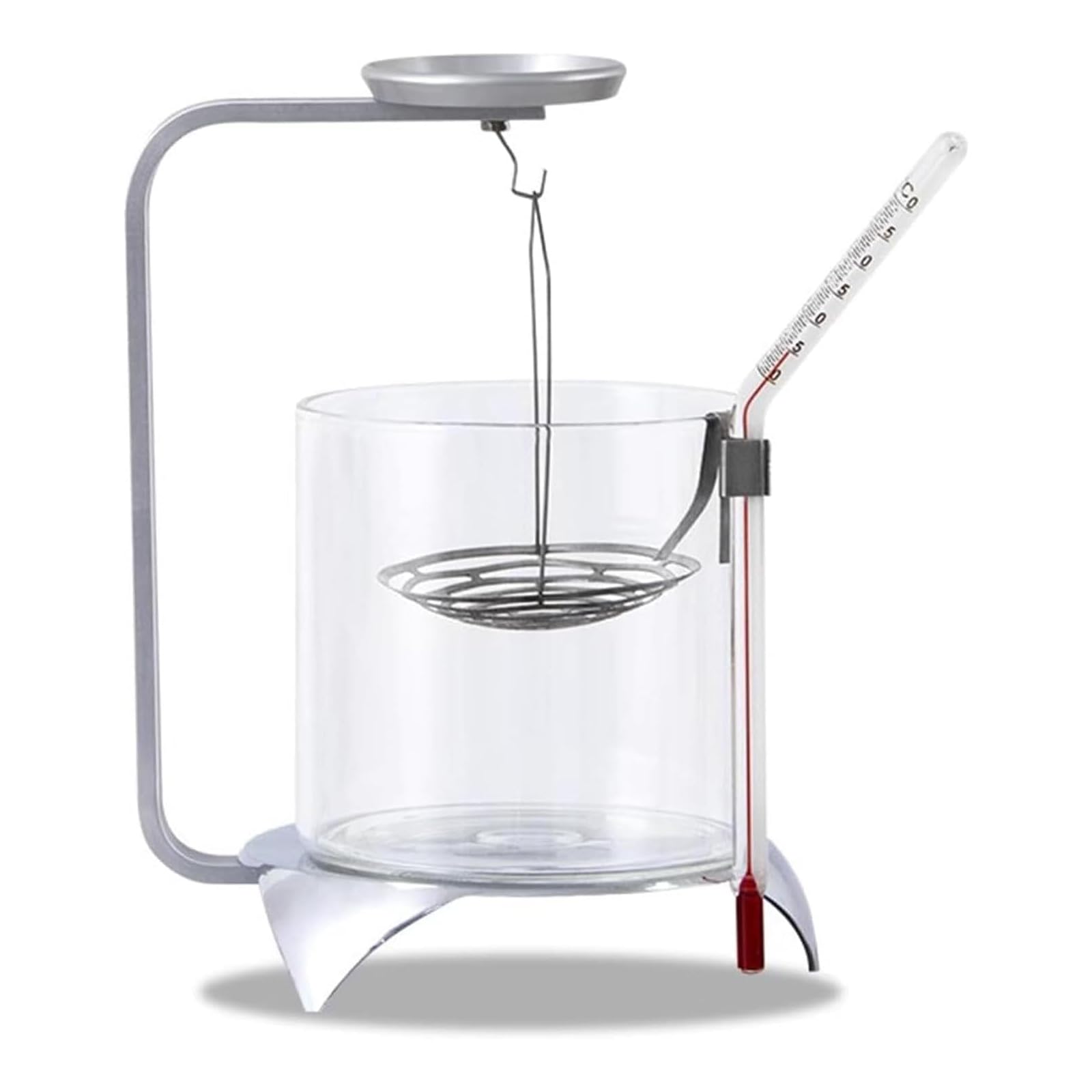 Kit Para Determinación De Densidad, Balanza Electrónica De Gravedad Específica Con Termómetro, Estructura Robusta Y Estable, Para Determinación De Densidad De Líquidos Y Sólidos En Laboratorio