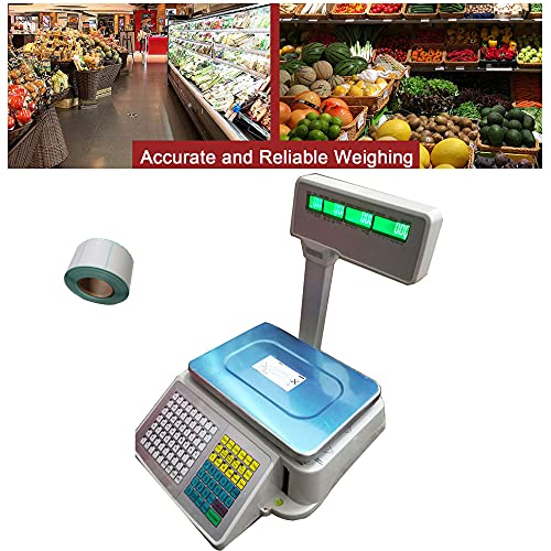 Báscula digital comercial con impresora y doble pantalla LCD miniatura 3