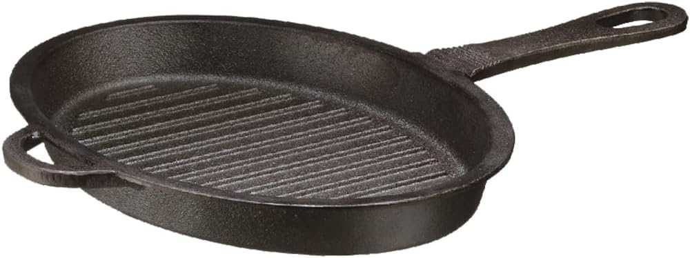 Ishigaki Skillet Grill Pan, Iron Casting, 7.1 inches (18 cm), Gas Stove, Induction Compatible, Corrugated Shape Removes Excess Oil