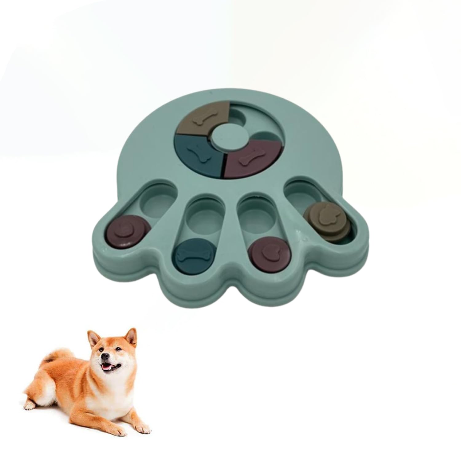 Interactive Pet Treat Dispenser, Slow Feeder, Brain Game, Puzzle, Improve IQ, Digestion, Reflexes, Train Body & Mind, Cats