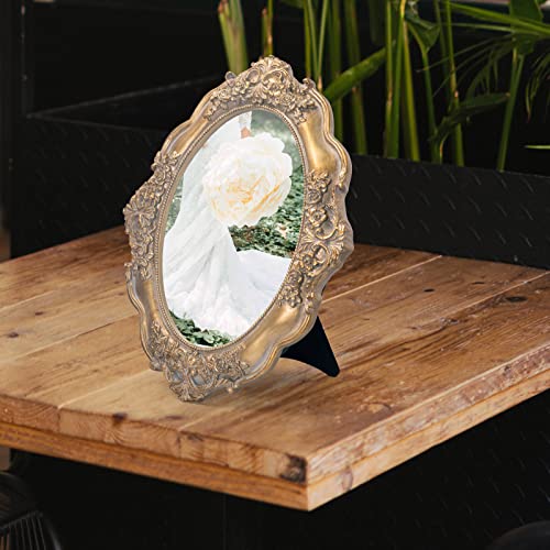 Guoer Vintage Oval Picture Frames 5X7 Photo Frame With Glass Front Antique Picture Frame For Tabletop Wall Hanging (5X7, Oval Golden) #TOP7