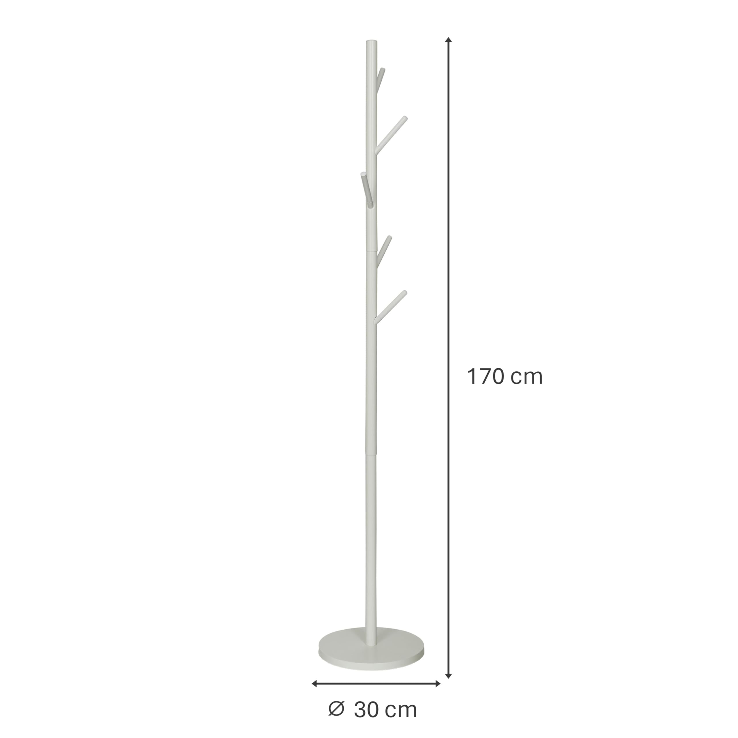 LOVE IT STORE IT Appendiabiti Da Terra Loft - Attaccapanni Da Terra Moderno Per Ingresso, Camera Da Letto, Ufficio - In Metallo - 170 cm di altezza - Bianco