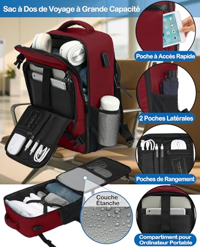 Sac Cabine Easyjet 45X36X20 : KLOSTAIN Sac à Dos Voyage Cabine Avion 45x36x20 pour Easyjet 30L ... – Image 4