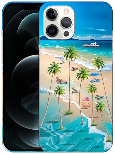 Coque iPhone 12 Pro Max motif palmiers GlamCase pour les vacances