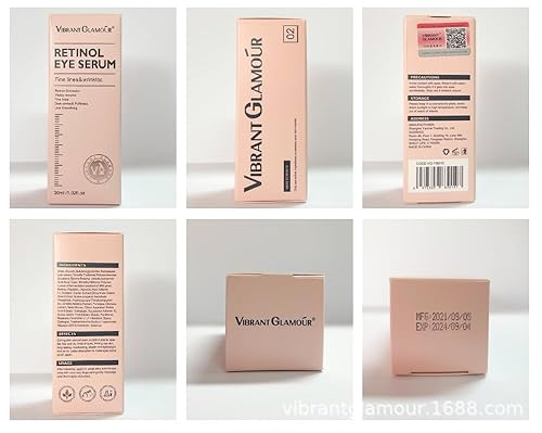 Miniatura 8 de VibrantGlamour - Juego de retinol para la cara, suero facial, suero para ojos, antienvejecimiento, antiarrugas, esencia facial, renovadora de