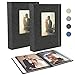 Produktbild Fotoalbum 13x18 52 2 Packungen, Klein Mini Leinen Fotoalbum, Fotoalbum Schwarze Seiten 26 Seiten mit 52 Fotos, Einsteckalbum für Baby Valentinstag Geburtstagsgeschenk