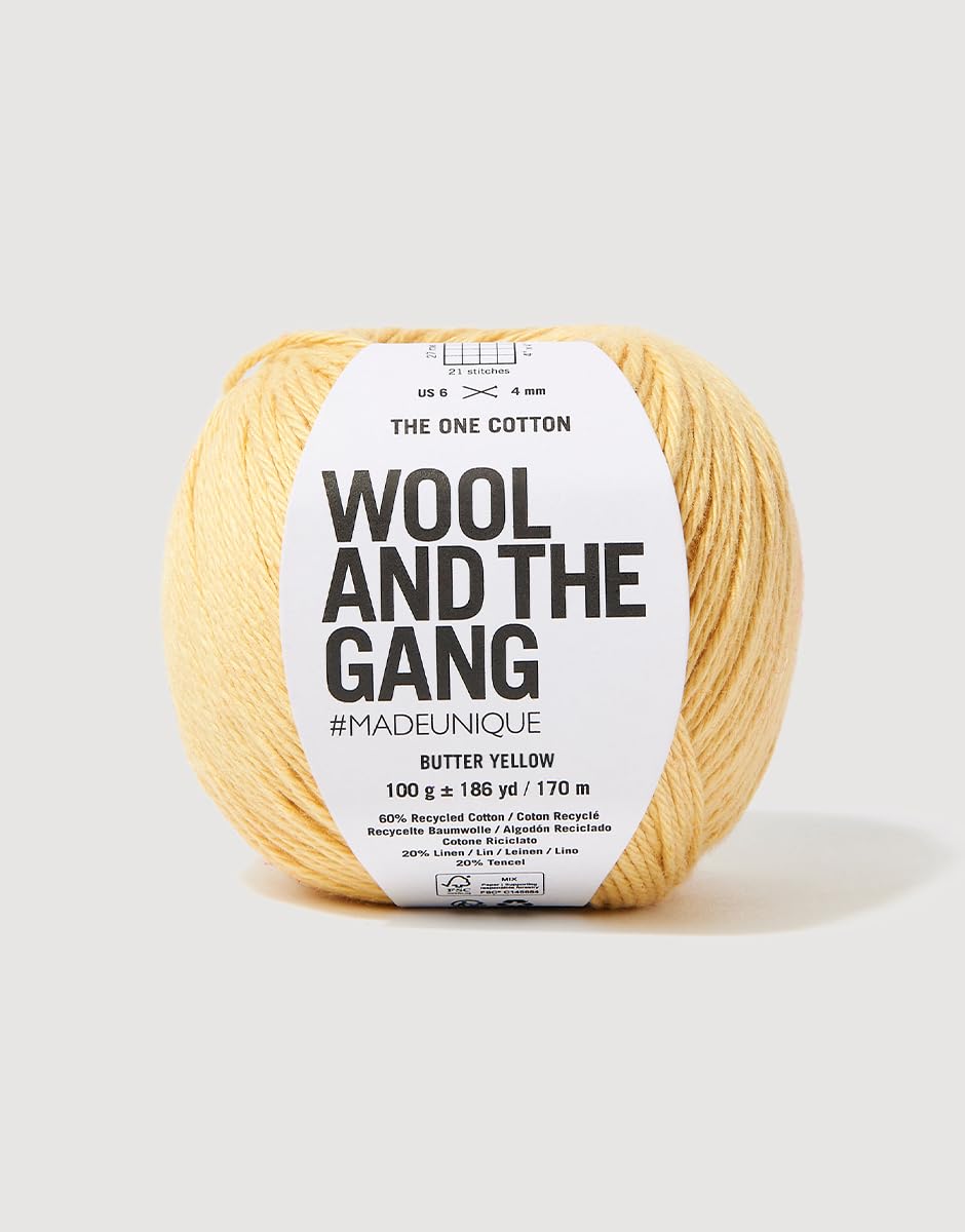 Wool and the Gang The One Cotton - Butter Yellow, 100g