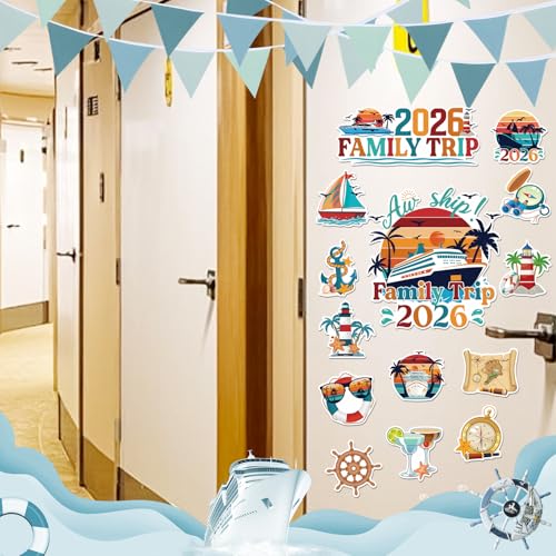 Decoraciones magnéticas retro para puertas de crucero con 20 unidades miniatura 5