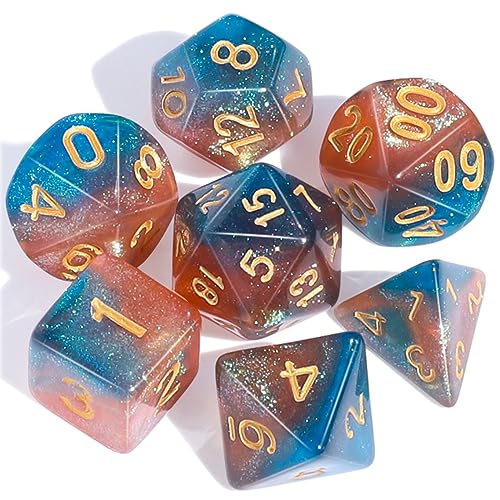 Image of CiaraQ 7pcs Polyhedral Dice Set for Dungeon and Dragons MTG Table Games