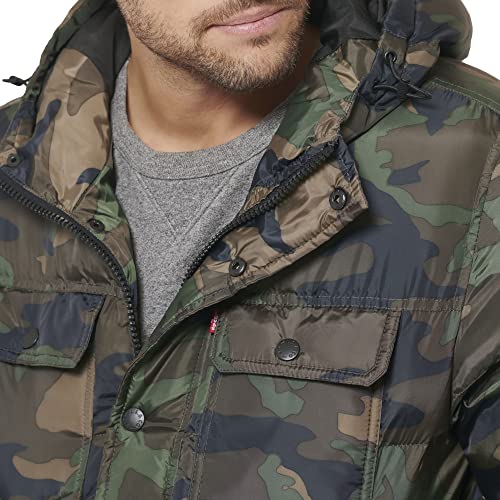 Image of Levi's Men's Performance Hooded Puffer Trucker Jacket (Regular & Big & Tall Sizes)