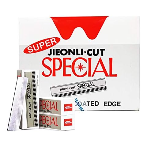 sansheng Razor Blades 100pcs Safety Razor Blade,Single Edge Razor Blade，Straight Edge Barber Razor,Eyebrow Razor for Men and Women Cover