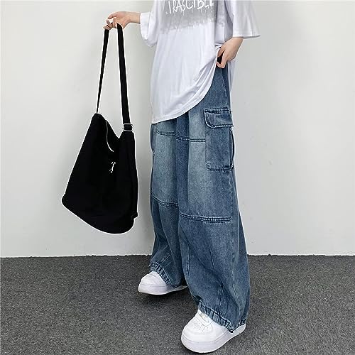 Jeans for Women Baggy Cargo Pants Men Y2K Parachute Pants with Pockets4