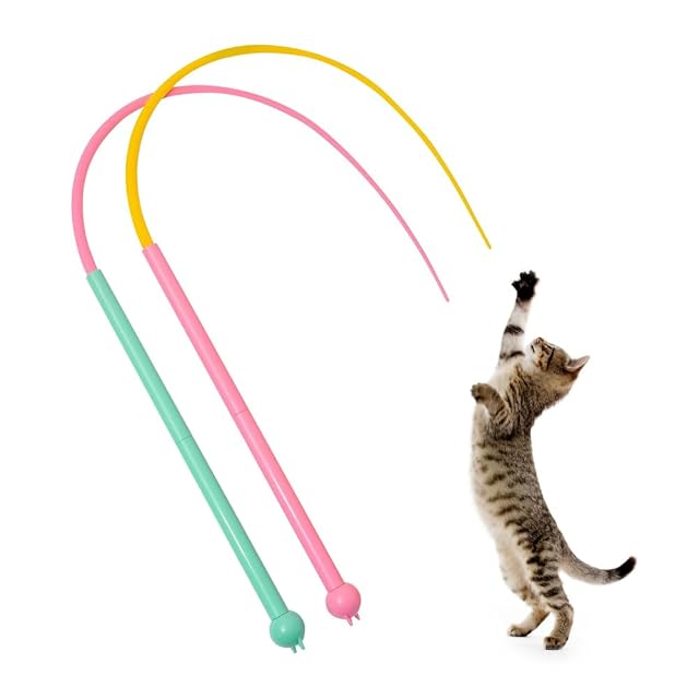 MiOYOOW Juguete de silicona para gatos, 2 piezas de silicona para gatos, juguete suave para gatos