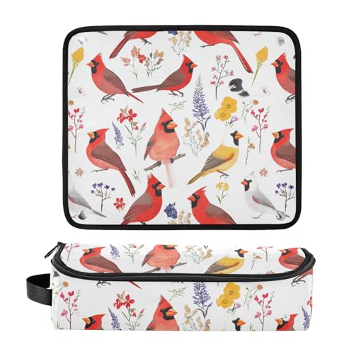 Funny Northern Birds Organizador 2 en 1 para Herramientas de Cabello con Tapete Resistente al Calor Impermeable para Planchas, Alaciadoras y Rizos miniatura 3