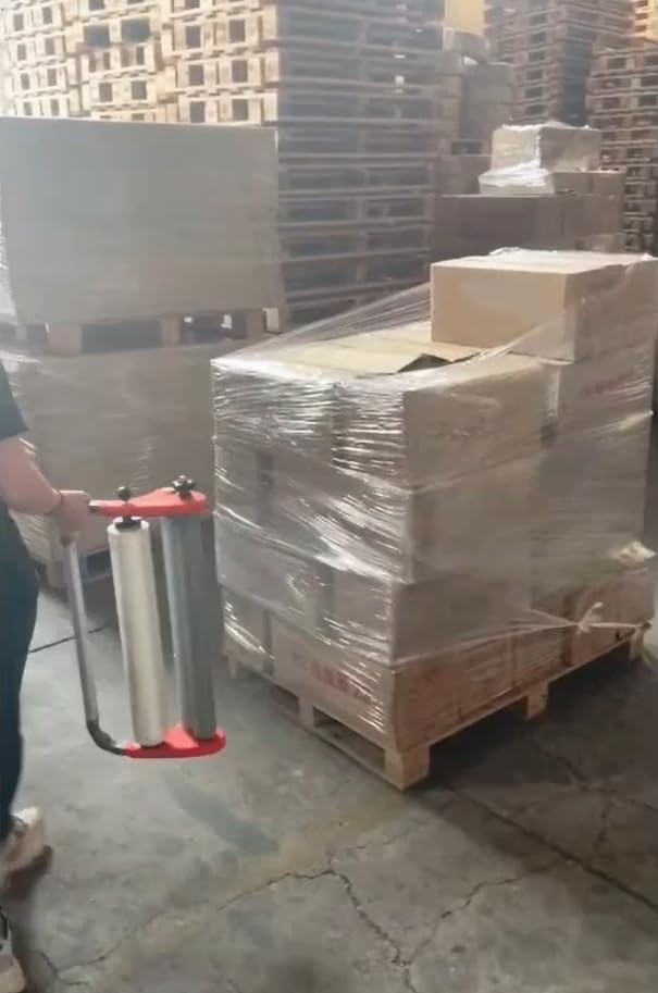 KATSU Tools Distributeur Manuel De Film Étirable - Tension Réglable Avec 1 Rouleau De 3 Kg Inclus