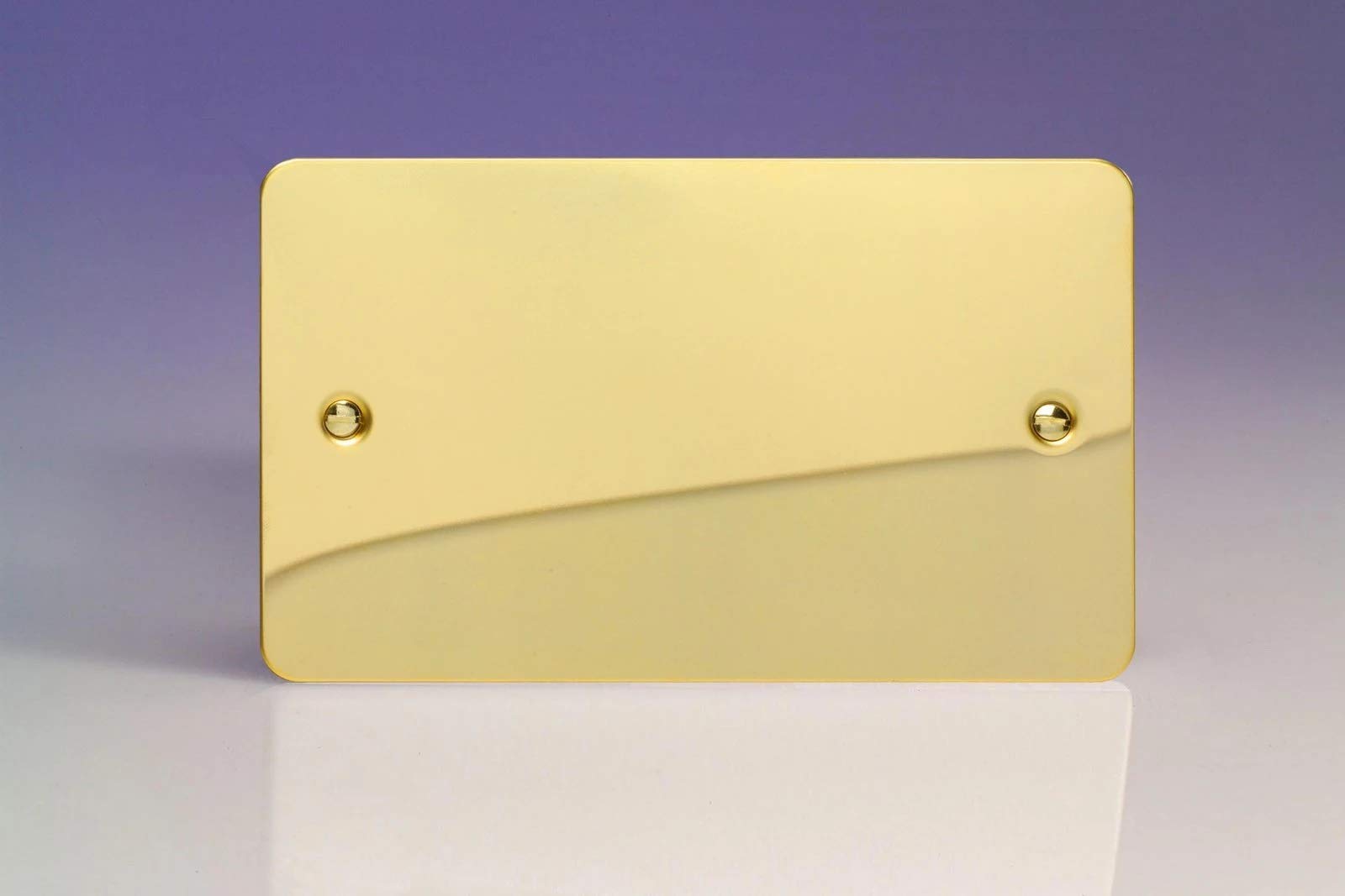 Varilight Double Blank Plate Polished Brass โ image 1