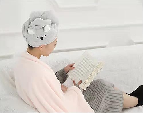 Miniatura 3 de Toallas de microfibra para el cabello, súper absorbentes, turbante para mujeres y niñas, gorro de secado rápido mágico para el cabello, toalla para