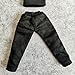 1:12 Scale Fabric T-Shirt + Pant for 6 inch 1/12 Man Thin Small Action Figure Clothes (Black Black)